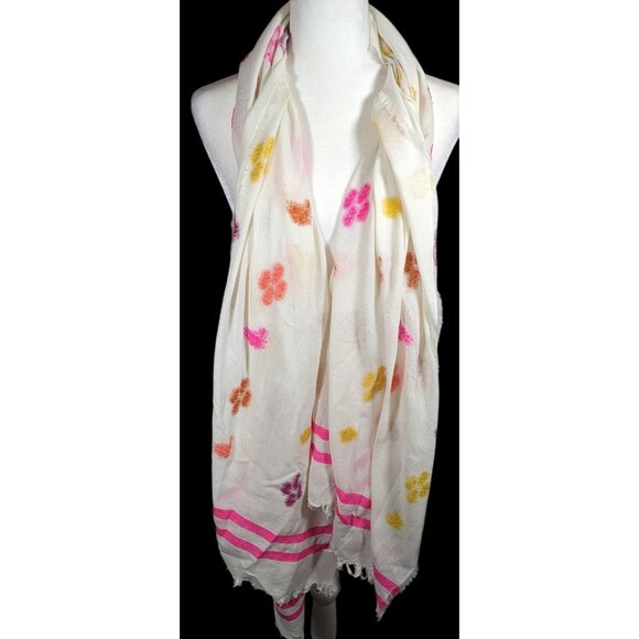 Gap Spring Themed Retro Fringe Jacquard Scarf - Picture 3 of 7